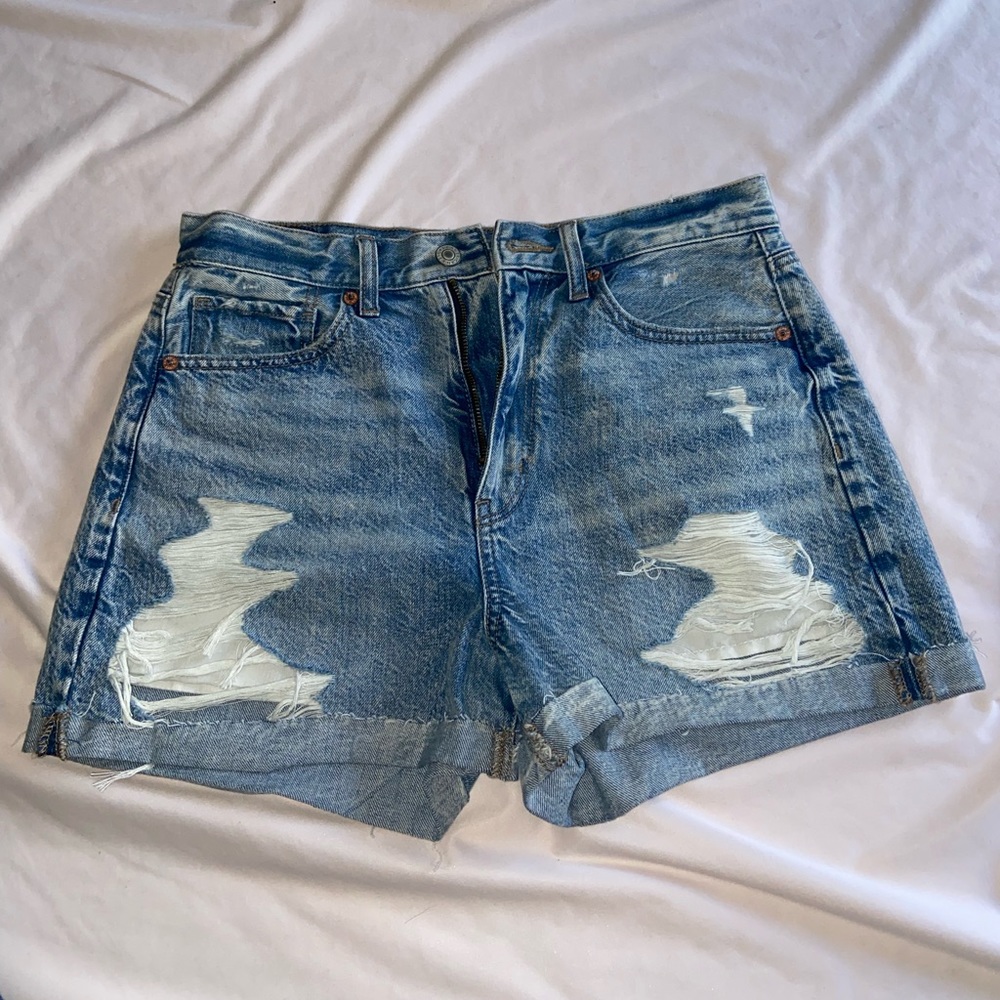 High waist mom jean shorts